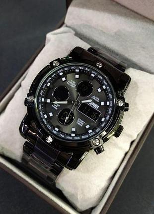 Наручний чоловічий тактичний годинник — skmei molot limited allblack