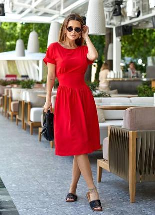 Нiжна сукня червоного кольору 24969 stmi