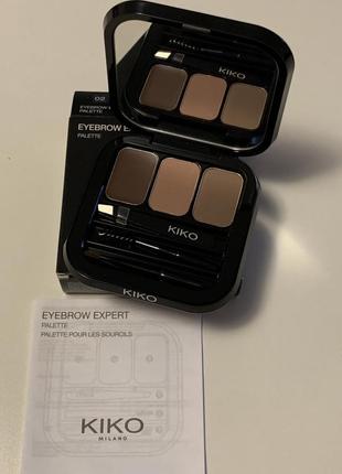 Палетка теней для бровей, kiko milano, кико