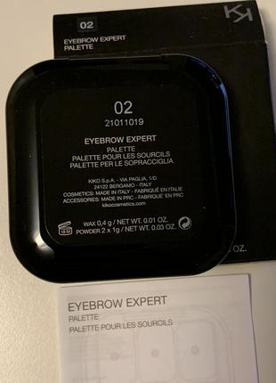 Палетка теней для бровей, kiko milano, кико