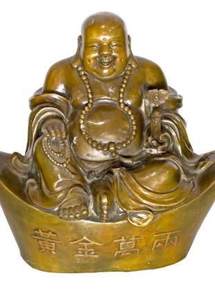 Статуэтка "хотей на чаше богатства" бронза (30 см)