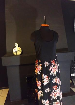 Крутое платье макси италия этано бохо цветочный принт2 фото