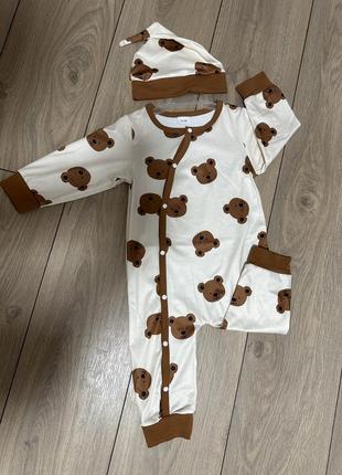 Дитячий комплект (ромпер + шапочка)