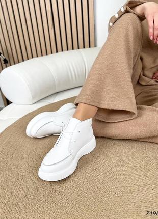 Кожаные женские деми ботинки