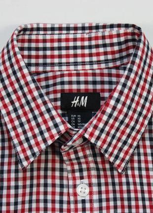 Приталена сорочка в дрібну клітинку від h&m