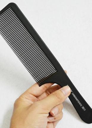 Расческа для волос карбоновый антистатическая с ручкой