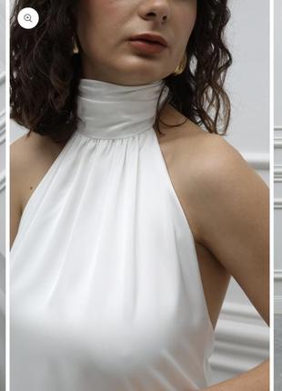 Платье cici coco с открытой спинкой, белое (на росписи, свадьбы также подойдет)2 фото