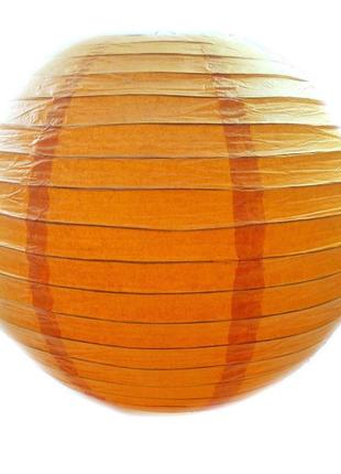 Фонарь оранжевый бумажный (d-30 см)1 фото