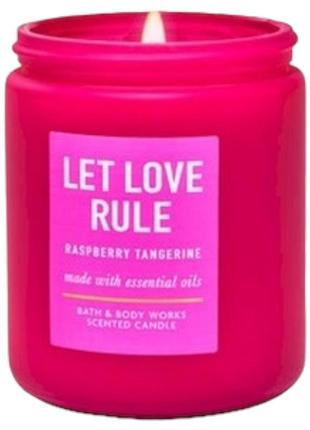 Свеча bath & body works let love rule raspberry tangerine scented candle