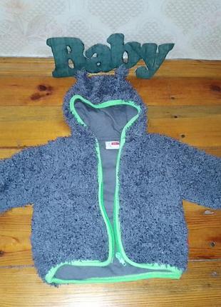 Теплая кофта толстовка ушки с закрытыми ручками