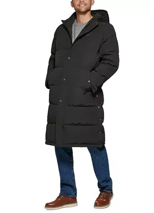 Мужская удлиненная стеганая куртка-парка levi's1 фото