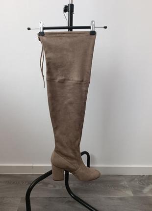 Высокие сапоги замш, new look