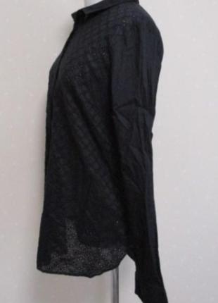 Коттоновая синяя рубашка uniqlo, р. м