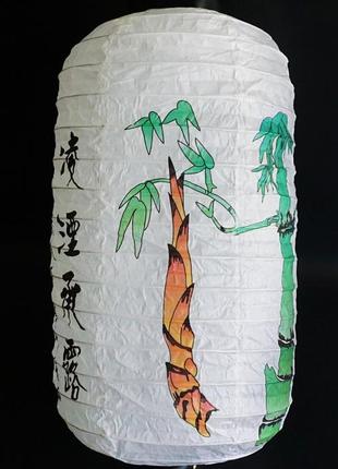 Ліхтар паперовий гармошка бамбук bm