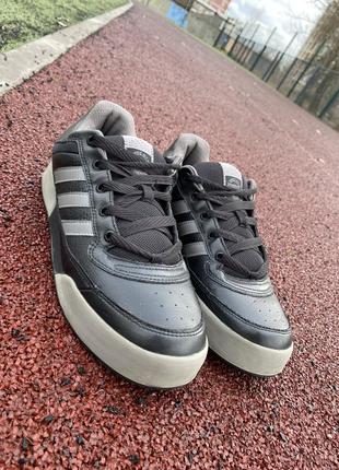 Кожаные оригинальные кроссовки кеды adidas nizza sleek, streifen р44/28см skateboard  ne vans converse1 фото