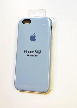 Оригинальный чехол sicone case на iphone 6/6s голубого цвета1 фото