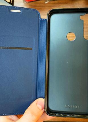 Чохол-книжка на xiaomi redmi note 8t синього кольору3 фото