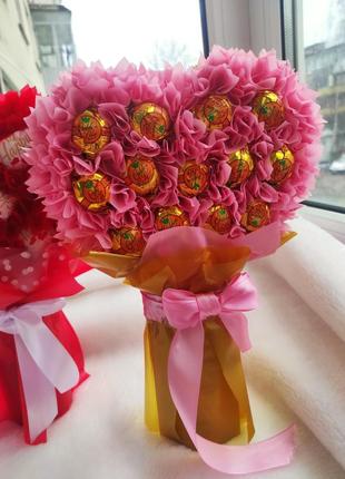 Сердца с колой, шейком на ножке.