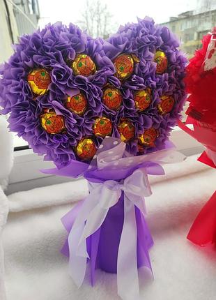 Сердца с колой, шейком на ножке.