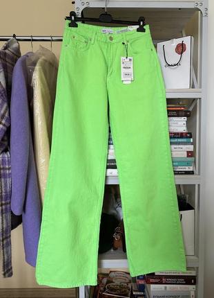 Джинсы wide leg палаццо ровные прямые клеш zara