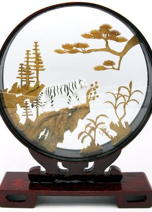 Коркова скульптура східне мистецтво (24х29 см)