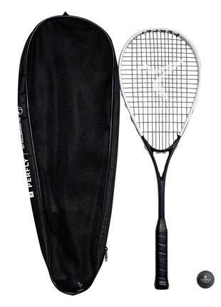 Набор ракетка для сквоша perfly wallbreaker 165 (1 ракетки, 1 мячик, сумка) черный1 фото