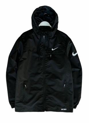 Мужская плащевка nike raincoat a001 black.