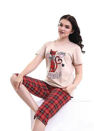 Пижама капри и футболка хлопок m2187 s