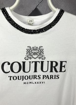 Женская футболка river island couture touch paris2 фото