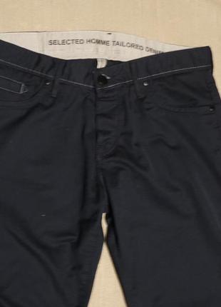 Черные смесовые джинсы, стилизированные под формальные брюки selected/homme дания 34/342 фото