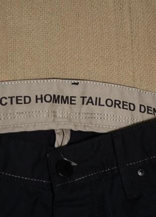 Черные смесовые джинсы, стилизированные под формальные брюки selected/homme дания 34/343 фото