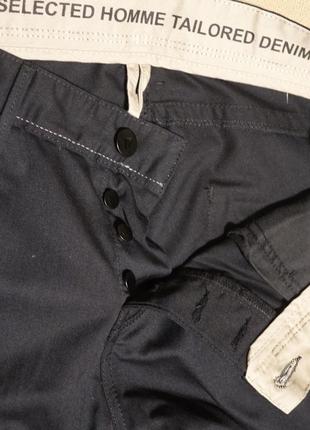 Черные смесовые джинсы, стилизированные под формальные брюки selected/homme дания 34/344 фото