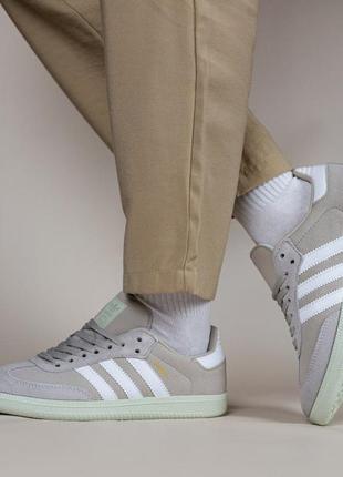 Женские кроссовки adidas samba beige