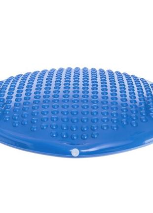 Подушка балансировочная массажная zelart fi-1514 balance cushion диаметр-38см синий2 фото