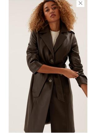 📌 шикарный кожзам тренч mark & spencer