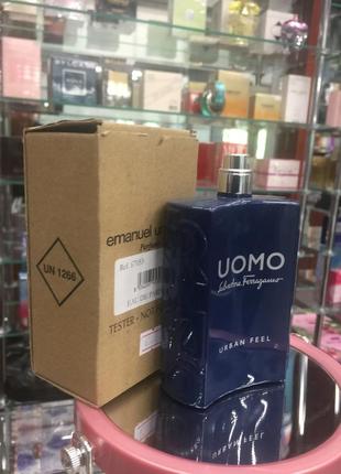 Salvatore ferragamo uomo urban feel туалетна вода чоловіча, 100 мл (тестер)