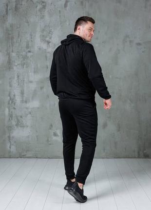 Мужской весенний спортивный костюм nike tech fleece черный двунитка найк теч флис демисезонный2 фото