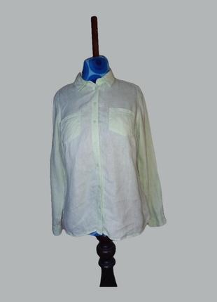 Льняная рубашка 52-54 размер marks &amp; spencer