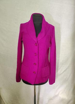 Frank walder жакет пиджак фуксия яркое шерсть качественная розовый натуральный2 фото
