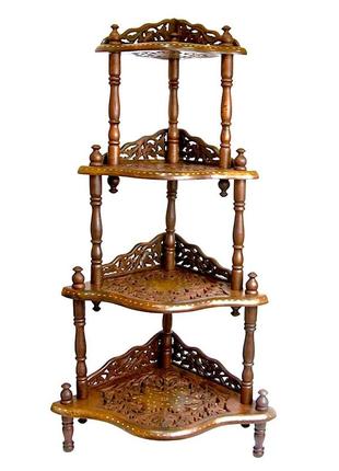 Етажерка 4 полиці рожеве дерево (123х58х44см)