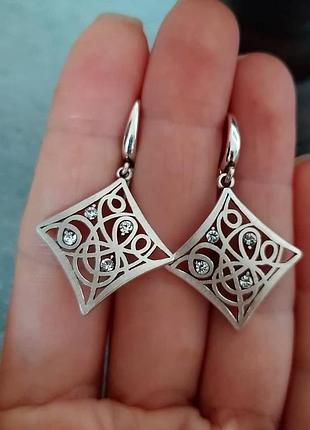 Срібні сережки 925 (срібло, срібло, набір)проба.