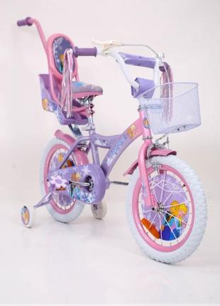 Дитячий велосипед для дівчинки 12 дюймів ice frozen (холодне серце)1 фото