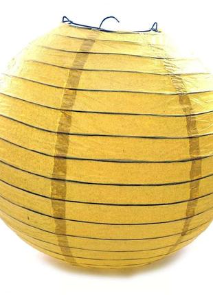 Фонарь желтый бумажный (d-40 см)