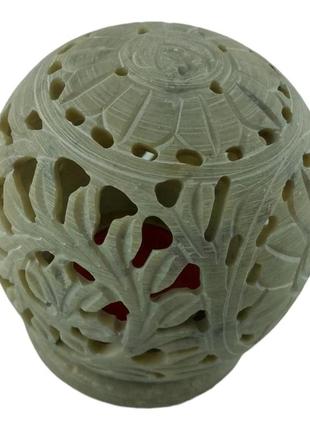 Підсвічник аромакурильниця з мильного каменю (8.2х8х 5,1 см)2 фото