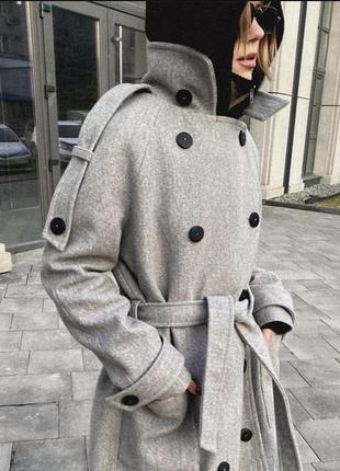 Женское демисезонное пальто длинное2 фото