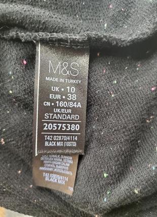 Платье футболка черная marks &amp; spencer в крапинку5 фото