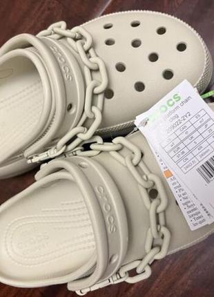 Crocs classic platform chain clog, 100% оригинал8 фото