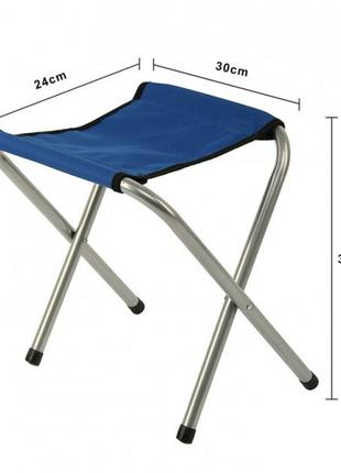 Стіл для пікніка розкладний алюмінієвий + 4 стільці синій тм5 фото