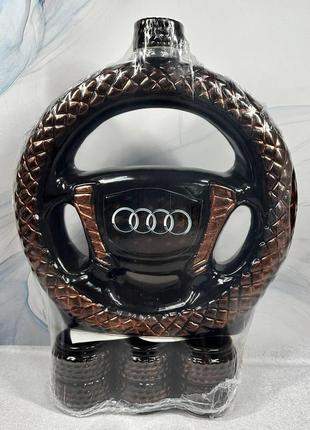 Набір керамічний коньячний для спиртного руль audi та 6 чарок h 35 d 25