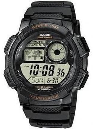 Мужские часы casio ae-1000w-1avef, черный цвет